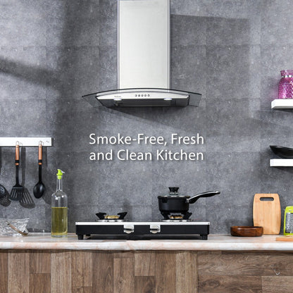 Hindware Sabina SS 60 Wall Mounted Chimney - Inox 1100 CMH/ m3/h