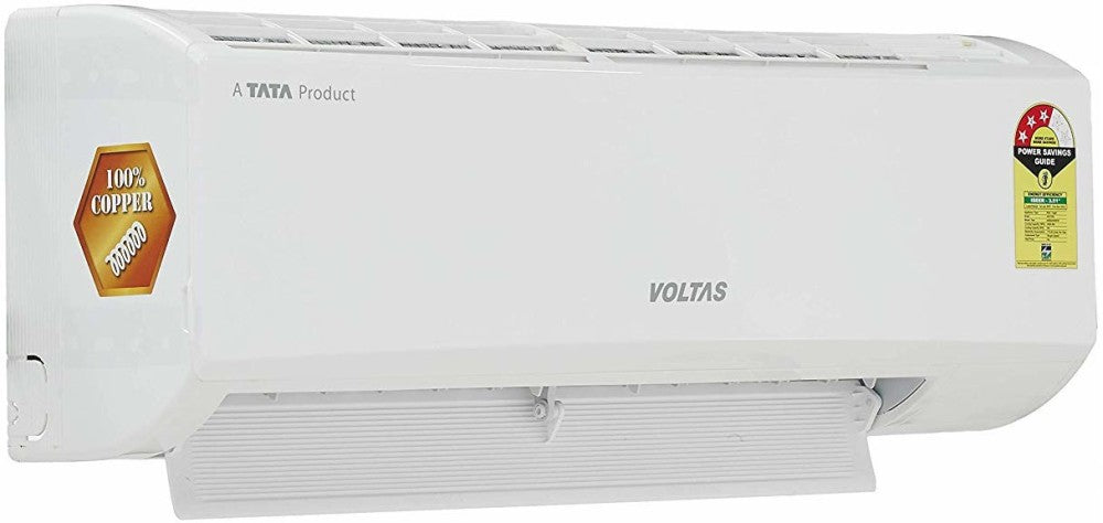 Voltas 0.8 Ton 3 Star Split AC  - White - 103 DZX (R32)/103 DZX, Copper Condenser