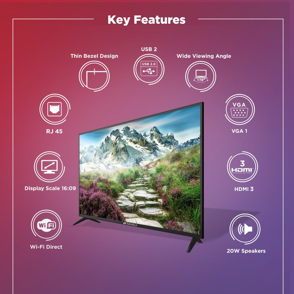 Sansui 125 cm (50 inch) Ultra HD (4K) LED Smart Linux TV - JSK50LSUHD