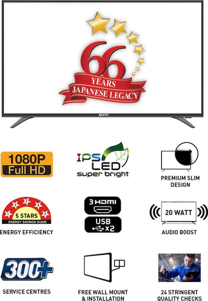 Sanyo NXT 123.2 cm (49 inch) Full HD LED TV - XT-49S7200F