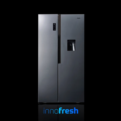 MarQ by Flipkart 560 L Frost Free Side by Side Refrigerator  with Water Dispenser - Silver, Grey, SBS-560W