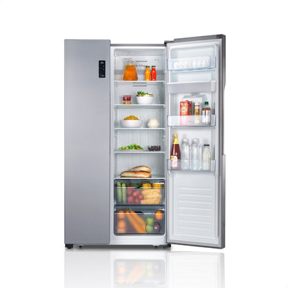 MarQ by Flipkart 560 L Frost Free Side by Side Refrigerator  with Water Dispenser - Silver, Grey, SBS-560W