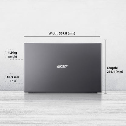 Acer Swift X Core i7 11th Gen - (16 GB/1 TB SSD/Windows 11 Home/4 GB ग्राफ़िक्स/NVIDIA GeForce RTX 3050Ti) SFX16-51G-76DM गेमिंग लैपटॉप - 16.1 इंच, स्टील ग्रे, 1.9 Kg, MS Office के साथ