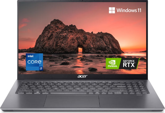 Acer Swift X Core i7 11th Gen - (16 GB/1 TB SSD/Windows 11 Home/4 GB ग्राफ़िक्स/NVIDIA GeForce RTX 3050Ti) SFX16-51G-76DM गेमिंग लैपटॉप - 16.1 इंच, स्टील ग्रे, 1.9 Kg, MS Office के साथ