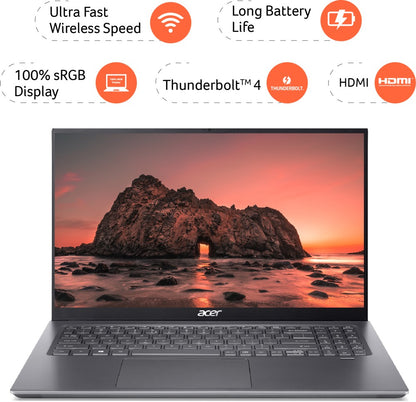 Acer Swift X Core i7 11th Gen - (16 GB/1 TB SSD/Windows 11 Home/4 GB ग्राफ़िक्स/NVIDIA GeForce RTX 3050Ti) SFX16-51G-76DM गेमिंग लैपटॉप - 16.1 इंच, स्टील ग्रे, 1.9 Kg, MS Office के साथ