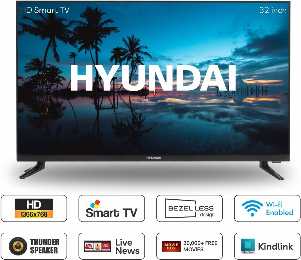 Hyundai 80 cm (32 inch) HD Ready LED Smart Android Based TV - SMTHY32HDB52YW