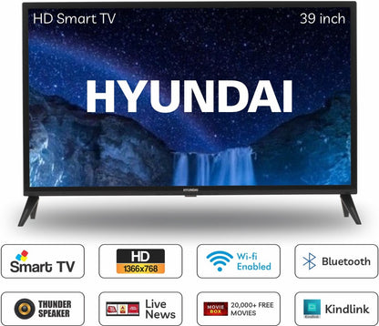 Hyundai 98 cm (39 inch) HD Ready LED Smart Android Based TV - SMTHY40HD52TYW