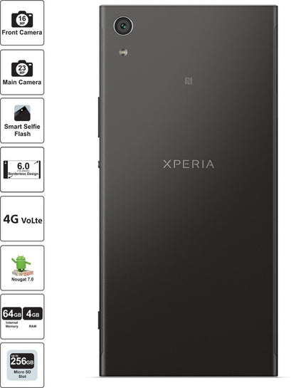 Sony Xperia XA1 Ultra Dual (काला, 64 जीबी) - 4 जीबी रैम