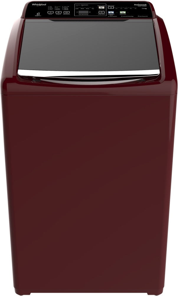 Whirlpool 7.5 kg Fully Automatic Top Load Washing Machine Maroon - Stainwash Deep Clean (N) 7.5 Wine 10YMW