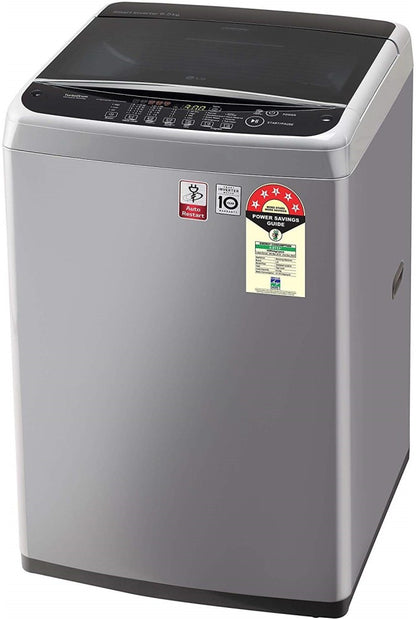 LG 6.5 kg with Smart Diagnosis, Smart Closing Door and 10 Water Levels Fully Automatic Top Load Washing Machine Silver - T65SNSF1Z