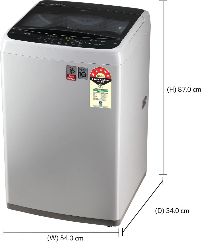 LG 6.5 kg Fully Automatic Top Load Washing Machine Silver - T65SPSF2Z