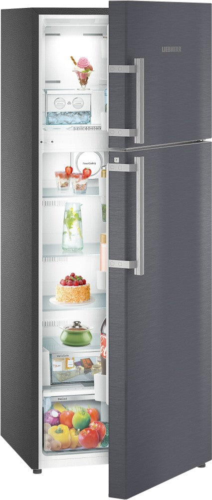 Liebherr 472 L Frost Free Double Door Top Mount 2 Star Refrigerator - Cobalt Steel, TDcs 4740-20