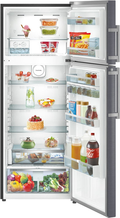 Liebherr 472 L Frost Free Double Door Top Mount 2 Star Refrigerator - Cobalt Steel, TDcs 4740-20