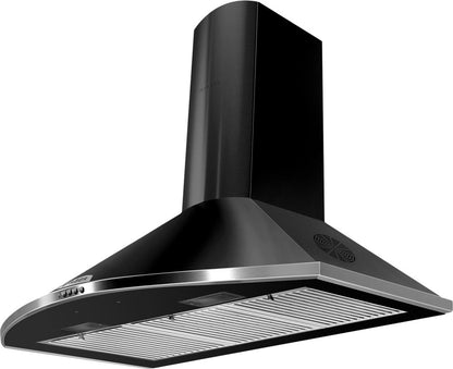 Faber Tender 3D BK T2S2 LTW 90 Wall Mounted Chimney - Black 1095 CMH