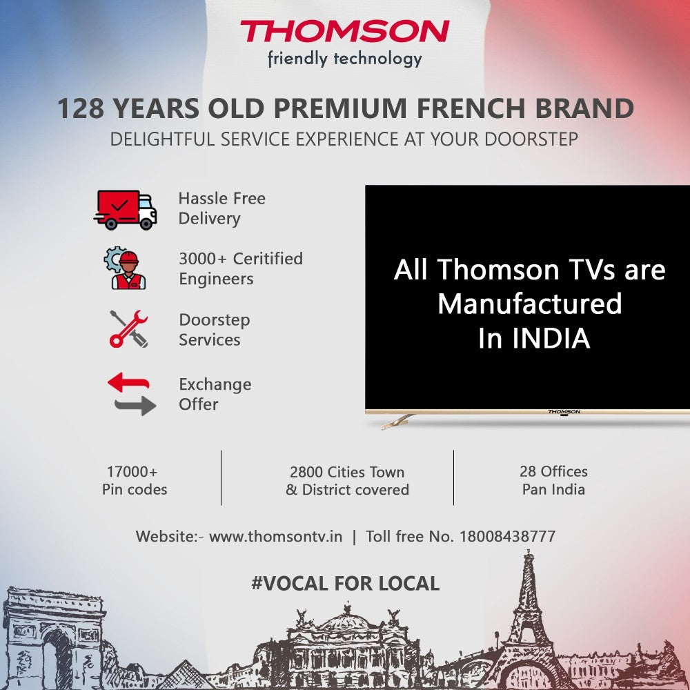 Thomson OATHPRO Max 108 cm (43 inch) Ultra HD (4K) LED Smart Android TV with Dolby MS12 & 40W Speakers - 43OPMAX9099