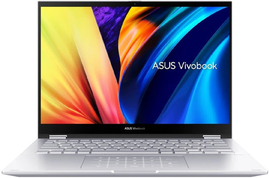 ASUS Vivobook S 14 Flip Ryzen 5 Hexa Core R5-5600H - (8 GB/512 GB SSD/Windows 11 Home) TN3402QA-LZ501WS 2 in 1 लैपटॉप - 14.1 इंच, पारदर्शी सिल्वर, 1.5 किग्रा, एमएस ऑफिस के साथ