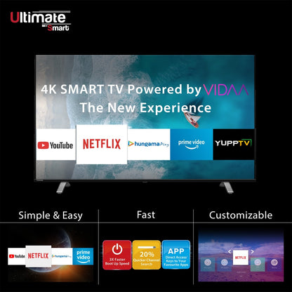 TOSHIBA U50 Series 139 cm (55 inch) Ultra HD (4K) LED Smart VIDAA TV with Dolby Vision & ATMOS - 55U5050