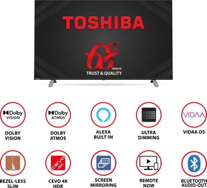 TOSHIBA U50 Series 126 cm (50 inch) Ultra HD (4K) LED Smart VIDAA TV with Dolby Vision & ATMOS - 50U5050