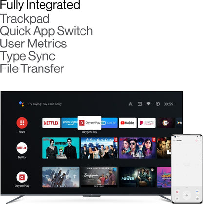 OnePlus U1S 126 सेमी (50 इंच) अल्ट्रा एचडी (4K) एलईडी स्मार्ट एंड्रॉइड टीवी फार फील्ड और डॉल्बी ऑडियो के साथ - 50UC1A00