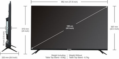Hyundai 109 cm (43 inch) Ultra HD (4K) LED Smart WebOS TV - UHDHY43WSR4BYI5