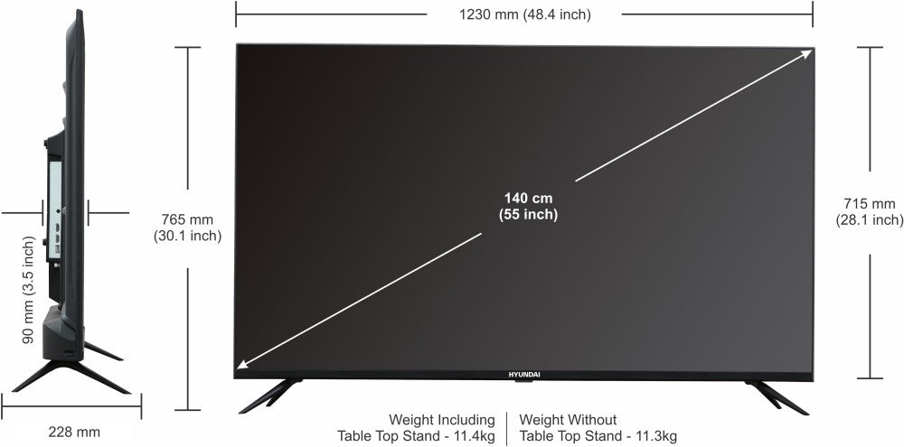 Hyundai 140 cm (55 inch) Ultra HD (4K) LED Smart WebOS TV - UHDHY55WSR4BYI5