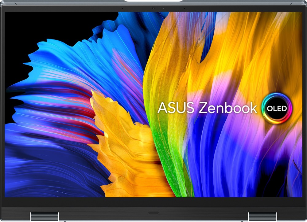 Asus Zenbook Flip 14 OLED Intel H-Series Core i7 12th Gen - (16GB/512GB SSD/Windows 11 Home) UP5401ZA-KN701WS 2 in 1 लैपटॉप - 14 इंच, पाइन ग्रे, 1.40 Kg, MS Office के साथ