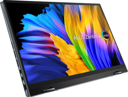 Asus Zenbook Flip 14 OLED Intel H-Series Core i7 12th Gen - (16GB/512GB SSD/Windows 11 Home) UP5401ZA-KN701WS 2 in 1 लैपटॉप - 14 इंच, पाइन ग्रे, 1.40 Kg, MS Office के साथ