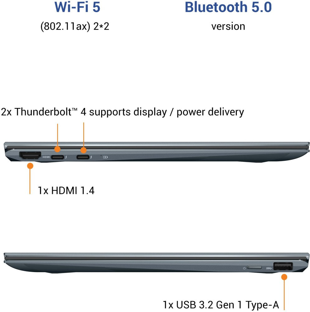 Asus Zenbook Flip 13 OLED टच पैनल Core i7 11th Gen - (16GB + 32GB Optane/512GB SSD/Windows 10 Home) UX363EA-HP701TS 2 in 1 लैपटॉप - 13.3 इंच, पाइन ग्रे, 1.30 KG, MS Office के साथ