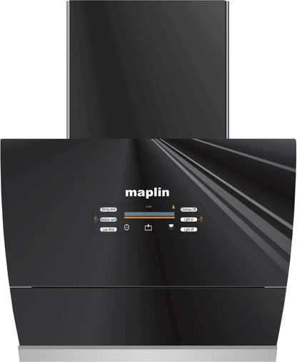 Maplin GO60 ऑटो क्लीन दीवार पर लगने वाली चिमनी - काला, सिल्वर 1400 CMH