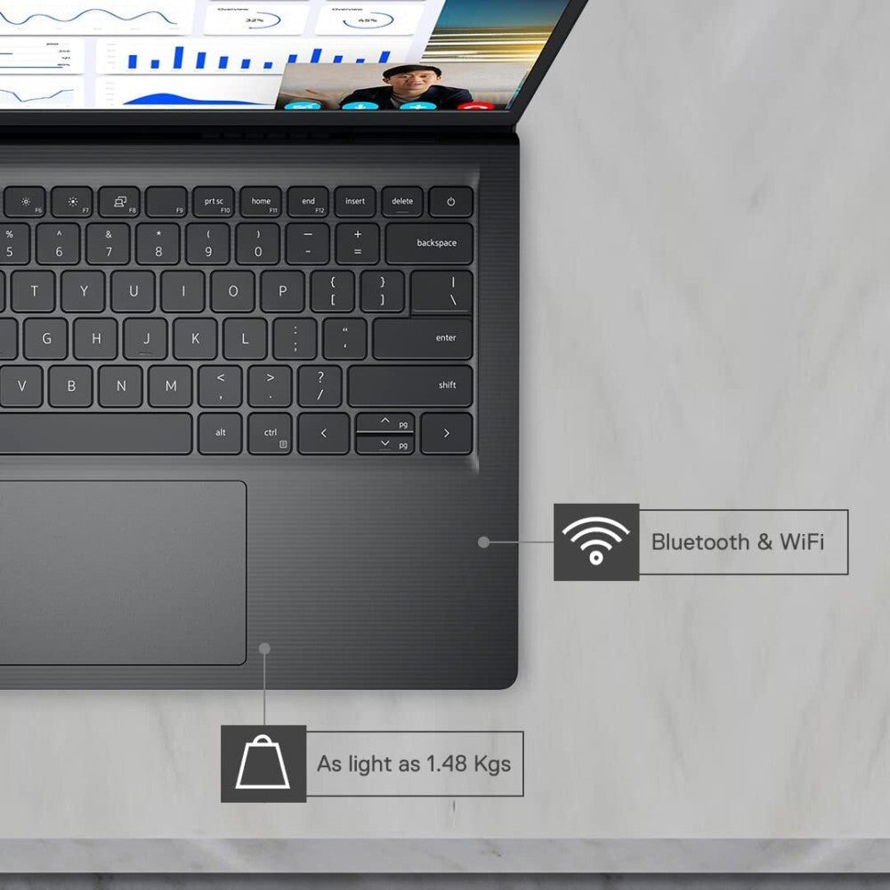 DELL Ryzen 3 क्वाड कोर 5425U - (8 जीबी/256 जीबी एसएसडी/विंडोज 11 होम) वोस्ट्रो 3425 पतला और हल्का लैपटॉप - 14 इंच, कार्बन ब्लैक, 1.48 किलोग्राम, एमएस ऑफिस के साथ