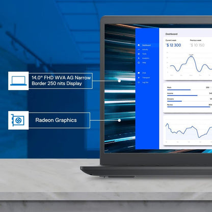 DELL Ryzen 3 क्वाड कोर 5425U - (8 जीबी/256 जीबी एसएसडी/विंडोज 11 होम) वोस्ट्रो 3425 पतला और हल्का लैपटॉप - 14 इंच, कार्बन ब्लैक, 1.48 किलोग्राम, एमएस ऑफिस के साथ