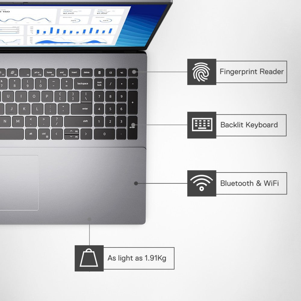 DELL Vostro Ryzen 7 Octa Core 5825U - (16 GB/512 GB SSD/Windows 11 Home) Vostro 5625 पतला और हल्का लैपटॉप - 16 इंच, टाइटन ग्रे, 1.91 किग्रा, MS ऑफिस के साथ