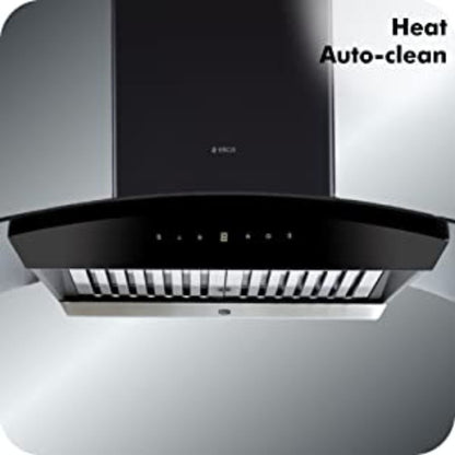 Elica WDAT HAC 90 NERO Auto Clean Wall Mounted Chimney - Black 1200 CMH