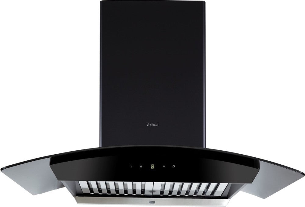 Elica WDAT HAC 90 NERO Auto Clean Wall Mounted Chimney - Black 1200 CMH