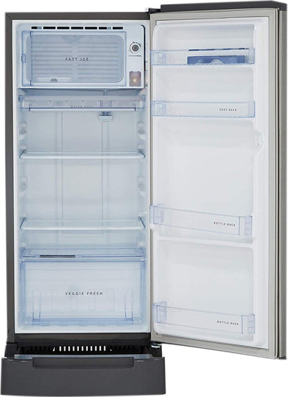 Whirlpool 190 L Direct Cool Single Door 4 Star Refrigerator - Magnum Steel, WDE 205 ROY 4S INV MAGNUM STEEL