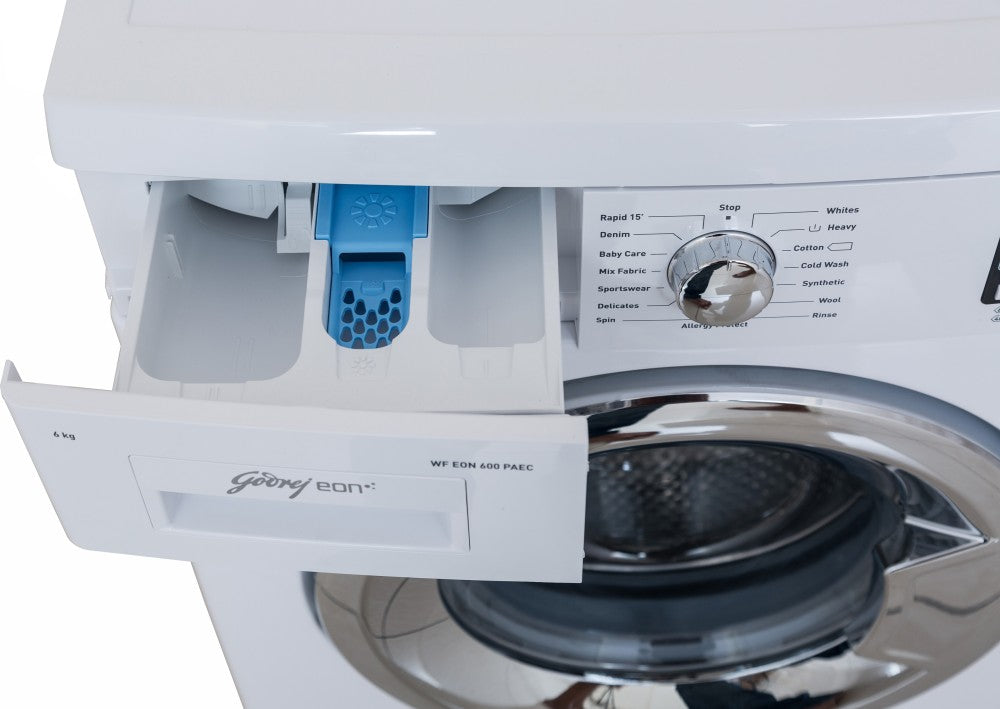 Godrej 6 kg Fully Automatic Front Load Washing Machine with In-built Heater White - WF Eon 600 PAEC