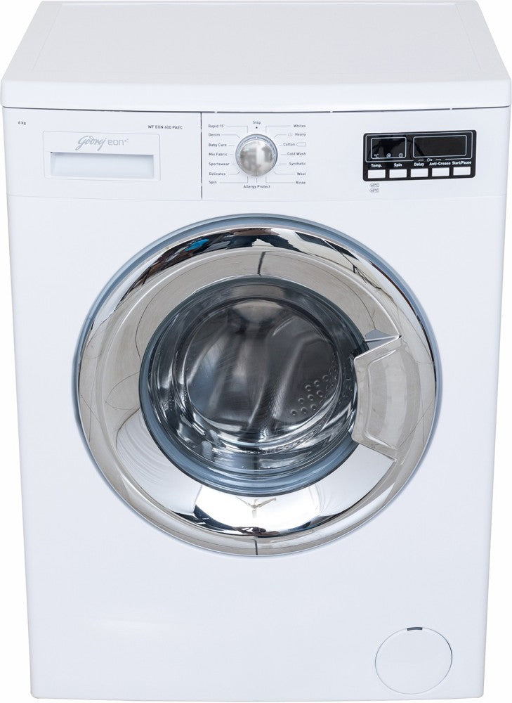 Godrej 6 kg Fully Automatic Front Load Washing Machine with In-built Heater White - WF Eon 600 PAEC