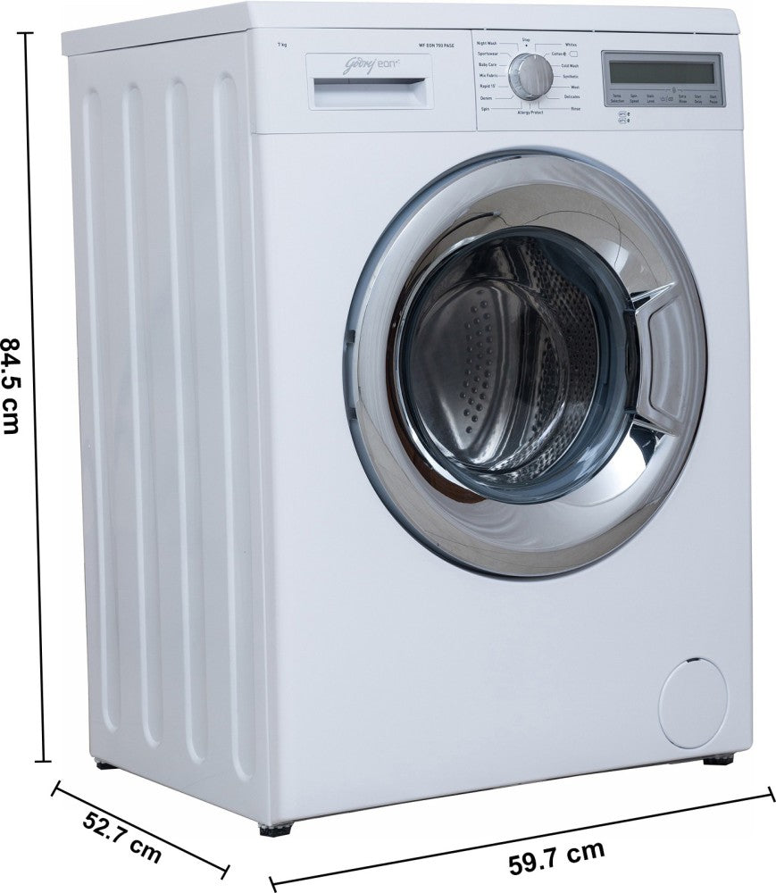 Godrej 7 kg Fully Automatic Front Load Washing Machine with In-built Heater White - WF Eon 700 PASE