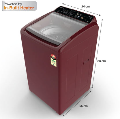 Whirlpool 6.5 kg Fully Automatic Top Load Washing Machine with In-built Heater Maroon - WHITEMAGIC ELITE PLUS 6.5 WINE 10YMW