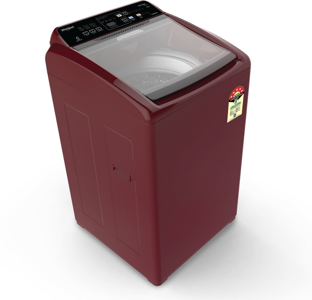 Whirlpool 6.5 kg Fully Automatic Top Load Washing Machine with In-built Heater Maroon - WHITEMAGIC ELITE PLUS 6.5 WINE 10YMW