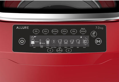 Godrej 7 kg Fully Automatic Top Load Washing Machine with In-built Heater Red - WT EON Allure 700 PAHMP MT RD