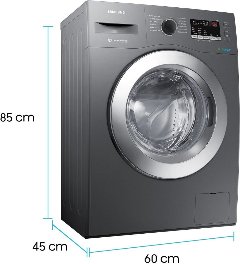 SAMSUNG 6.5 kg Fully Automatic Front Load Washing Machine with In-built Heater Grey - WW66R22EK0X/TL