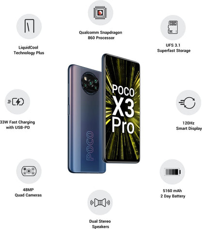 POCO X3 Pro (ग्रेफाइट ब्लैक, 128 जीबी) - 6 जीबी रैम