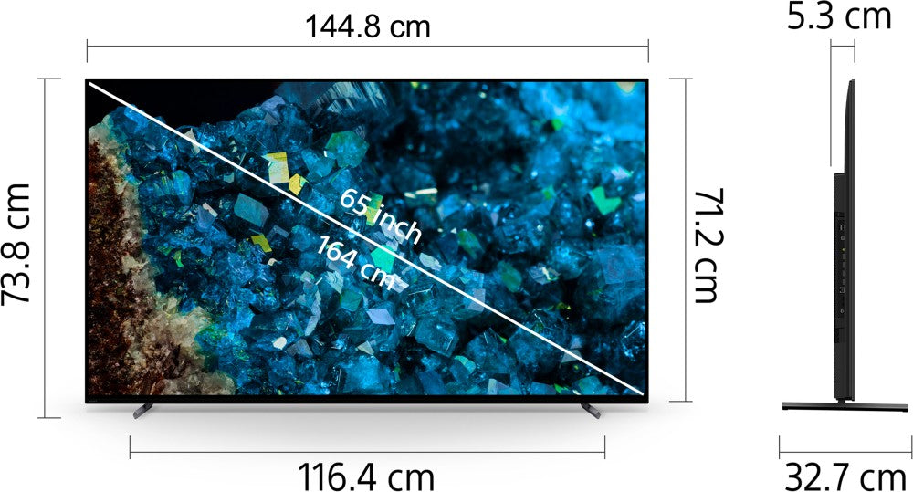 Sony A80L 164 सेमी (65 इंच) OLED अल्ट्रा HD (4K) स्मार्ट Google TV - XR-65A80L