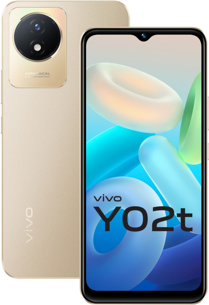 vivo Y02t (Sunset Gold, 64 GB) - 4 GB RAM