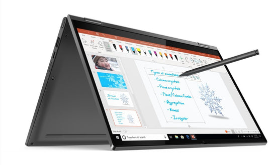 Lenovo Yoga C640 Core i5 10th Gen - (8GB/512GB SSD/Windows 10 Home) C640-13IML 2 in 1 लैपटॉप - 13.6 इंच, आयरन ग्रे, 1.35 kg, MS Office के साथ